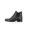 bottine bleu en cuir